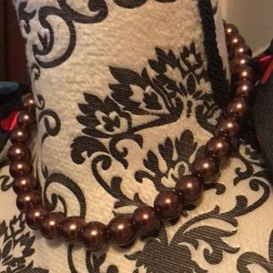 Beautiful chocolate pearl necklace